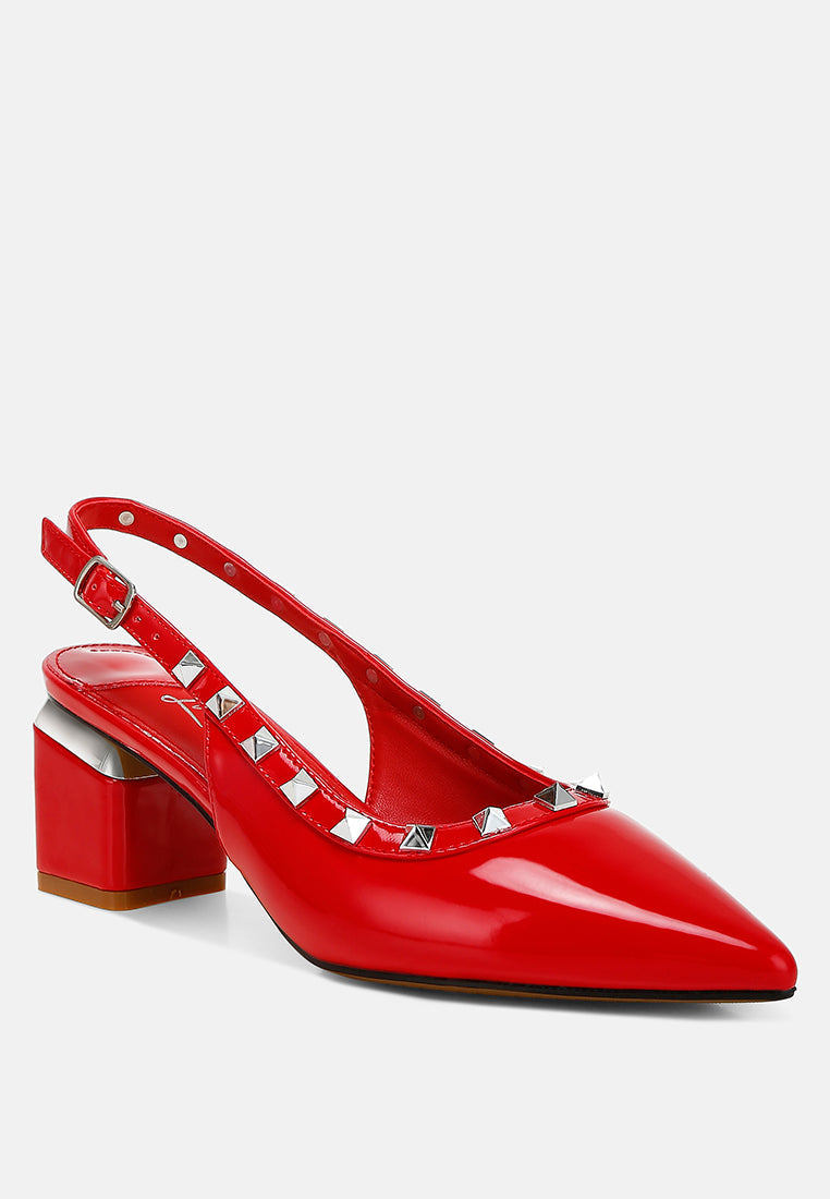 Hiral Stud Embellished Slingback Sandals-2