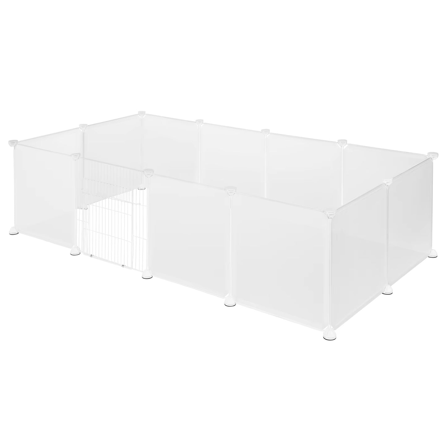Pet Playpen DIY Metal Wire Exercise Modular Enclosure with Door Small Animals Cage for Guinea Pig Rabbit Gerbil Hedgehog Pet Run