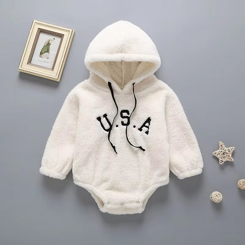 Girls Boys Romper New Born Baby Clothes 2022 Korean Version of the Spring Baby Girl Romper Baby Plush Jumpsuit Baby Out Clothes