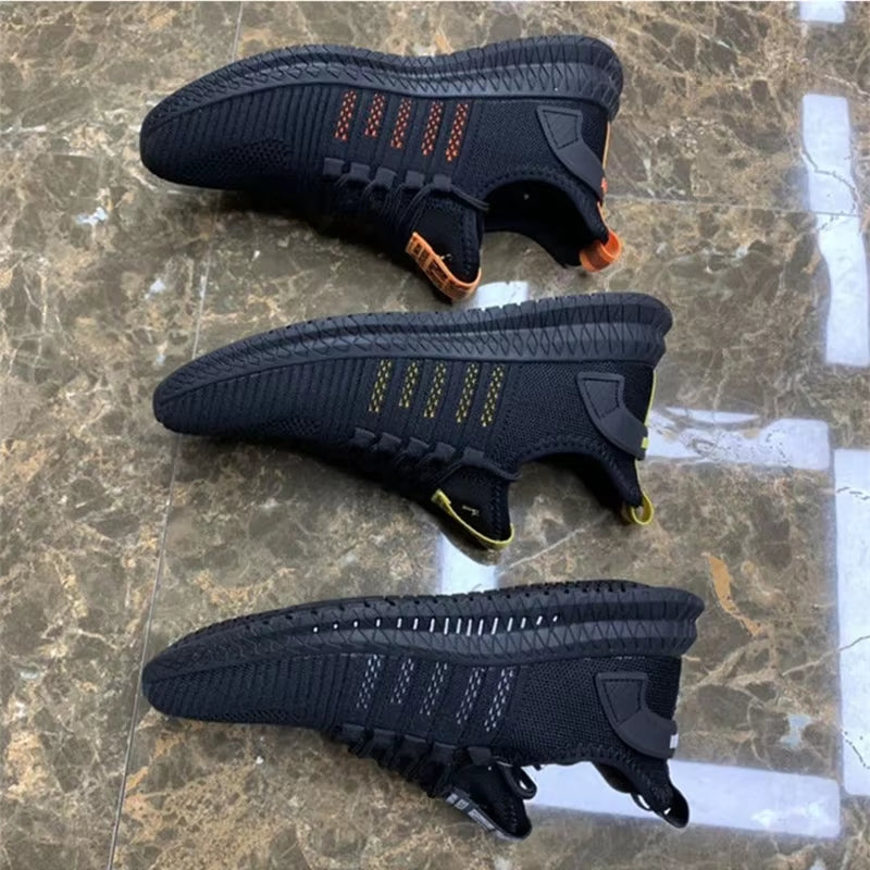 Fashion Men Sneakers Mesh Casual Shoes Lac-Up Men Shoes Lightweight Vulcanize Shoes Walking Sneakers Zapatillas Hombre