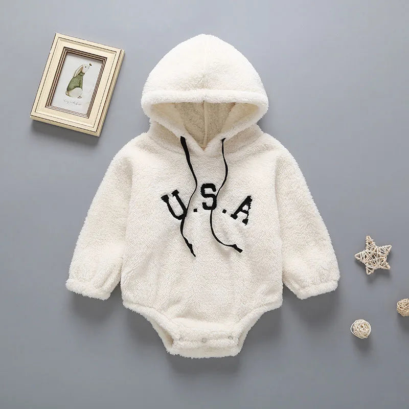 Girls Boys Romper New Born Baby Clothes 2022 Korean Version of the Spring Baby Girl Romper Baby Plush Jumpsuit Baby Out Clothes