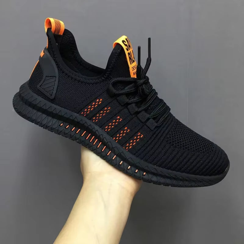 Fashion Men Sneakers Mesh Casual Shoes Lac-Up Men Shoes Lightweight Vulcanize Shoes Walking Sneakers Zapatillas Hombre