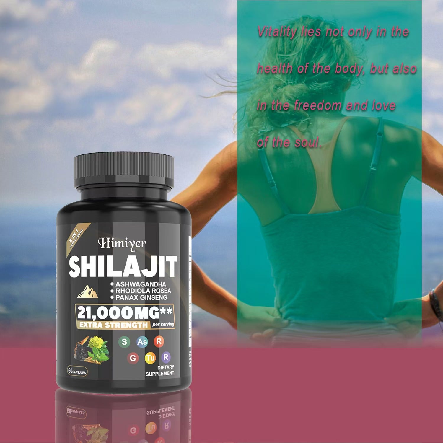 SHILAJIT ASHWAGANDHARHODIOLA ROSEAPANAX GINSENG21,000MG