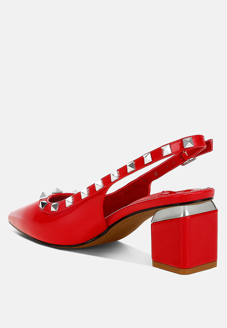 Hiral Stud Embellished Slingback Sandals-3
