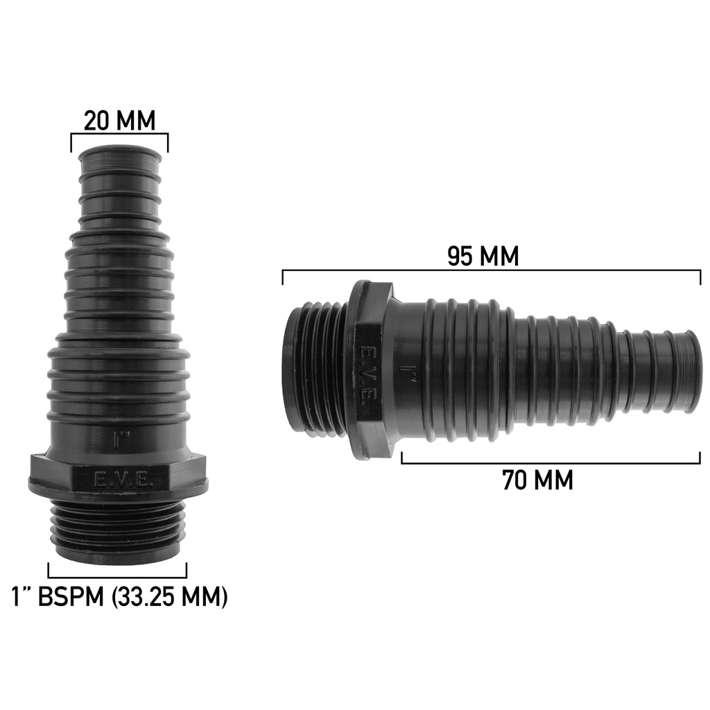 Pond Connector 1" BSPM - 20/25/32mm-3