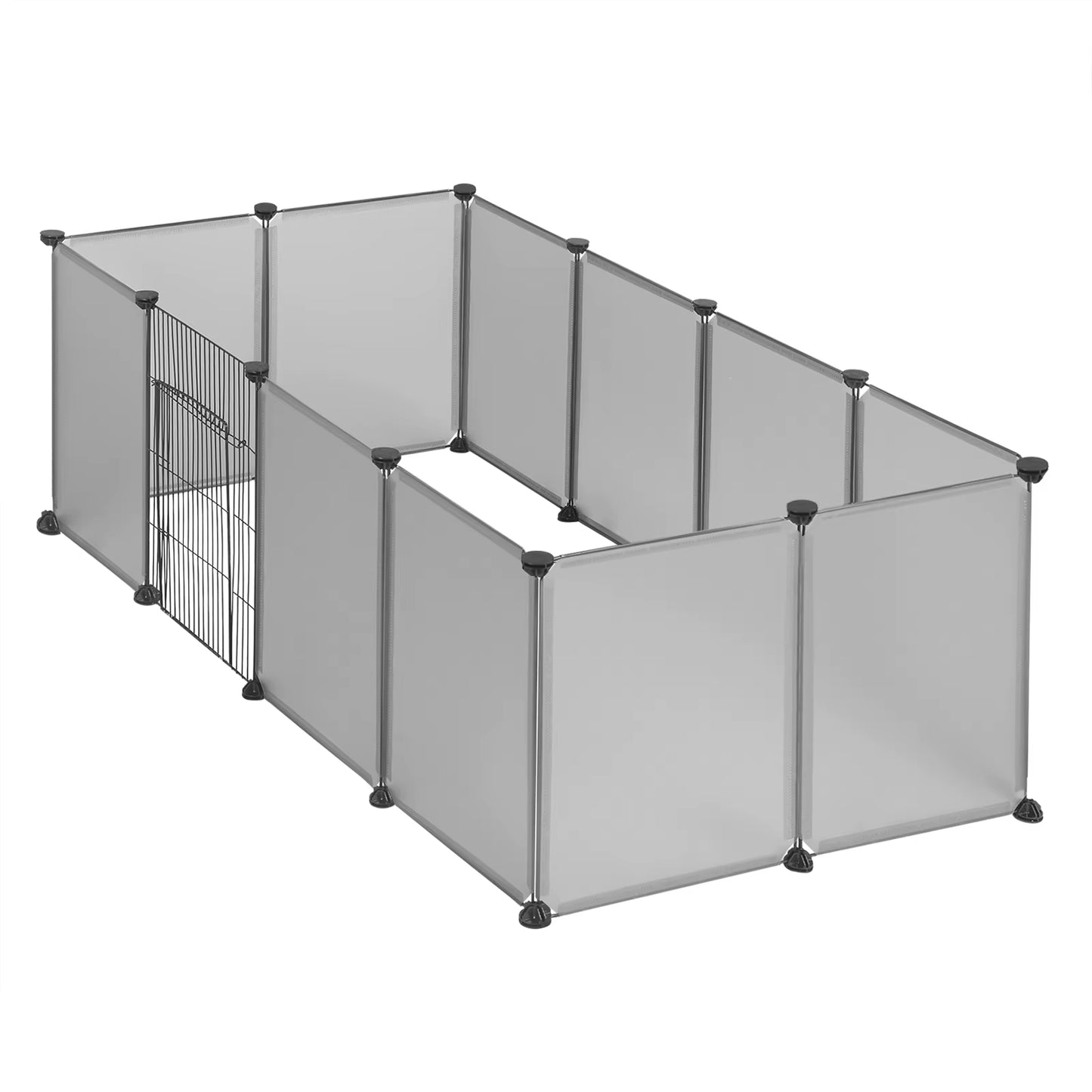 Pet Playpen DIY Metal Wire Exercise Modular Enclosure with Door Small Animals Cage for Guinea Pig Rabbit Gerbil Hedgehog Pet Run