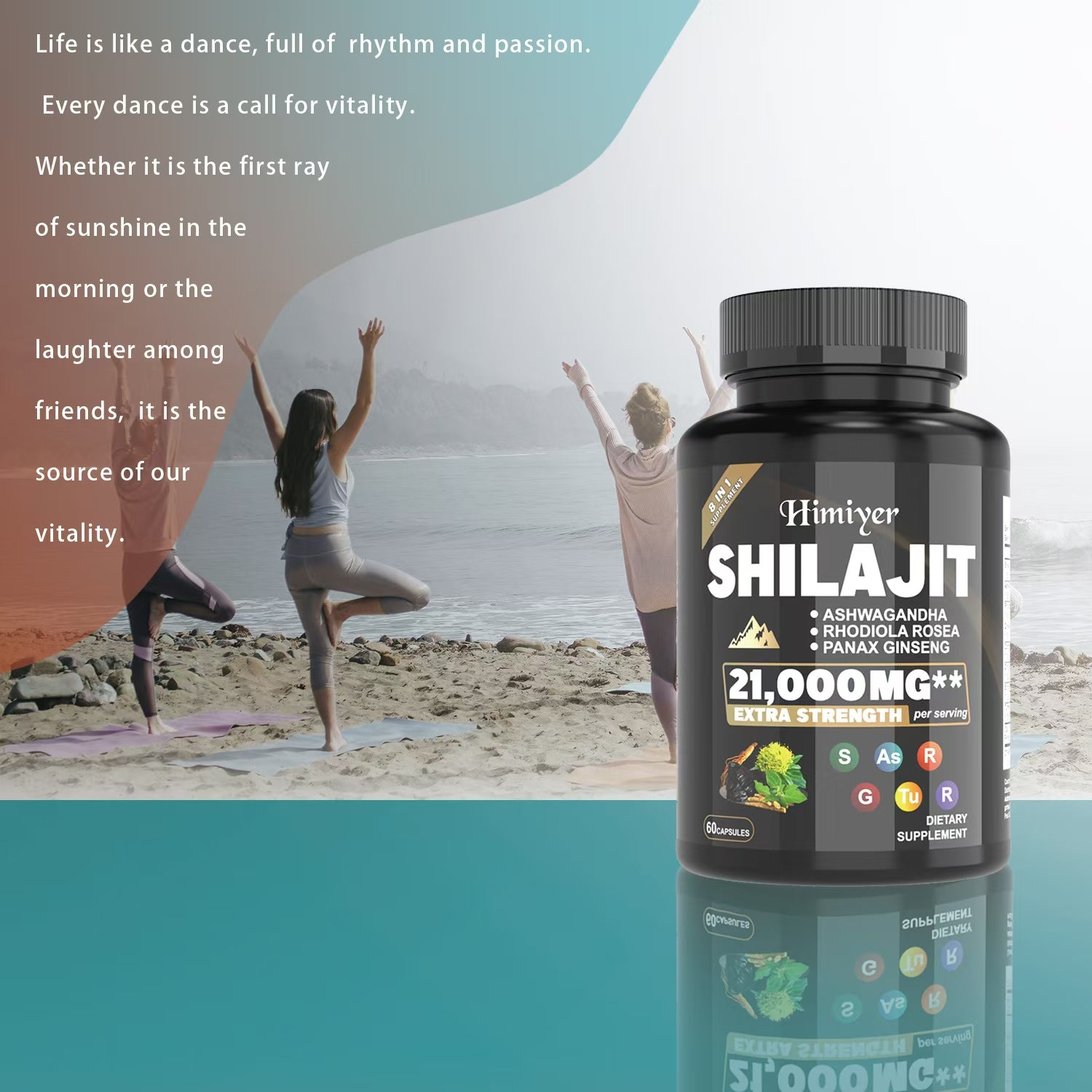 SHILAJIT ASHWAGANDHARHODIOLA ROSEAPANAX GINSENG21,000MG