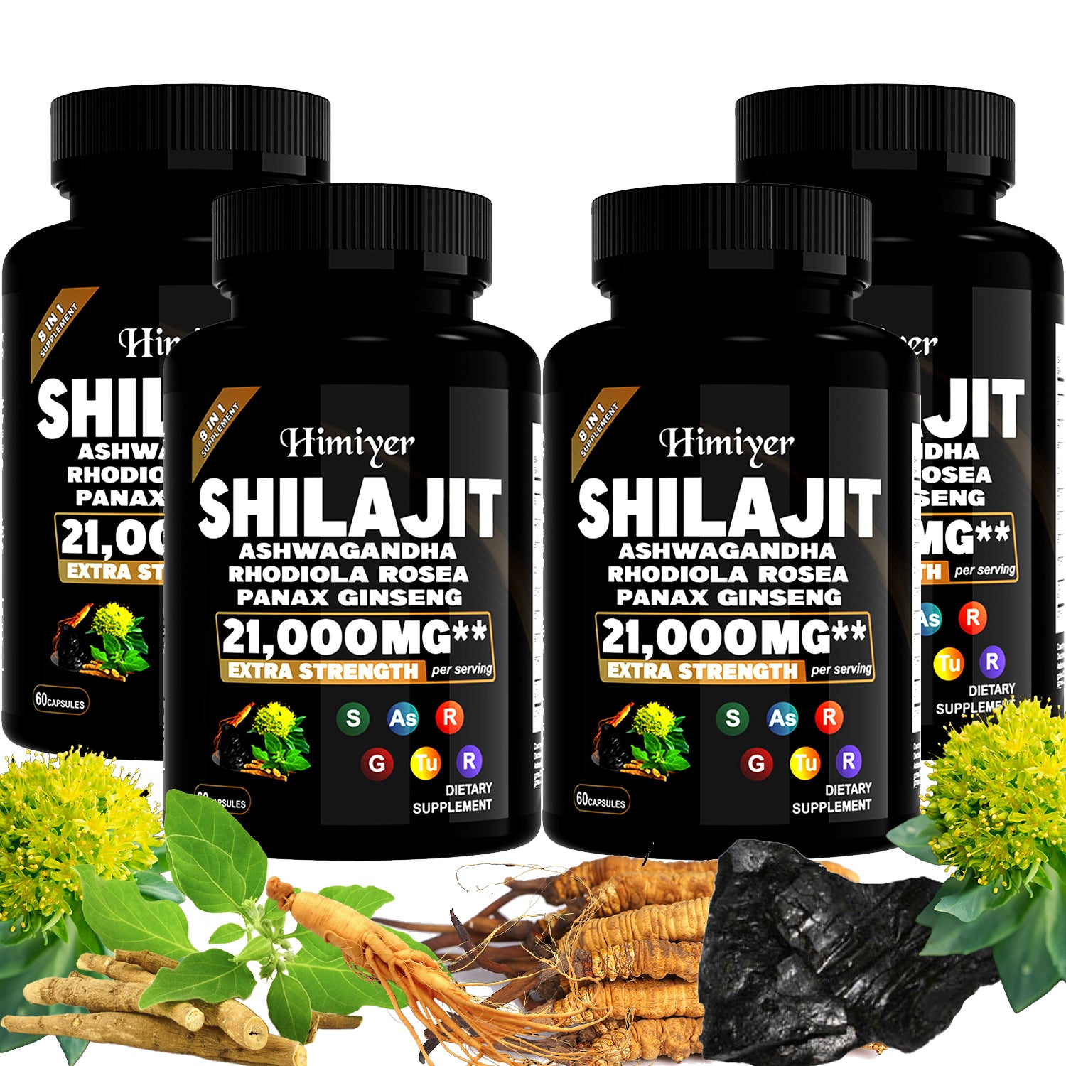 SHILAJIT ASHWAGANDHARHODIOLA ROSEAPANAX GINSENG21,000MG