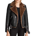 Men's B-3 Aviator Black Shearling Leather Jacket-0
