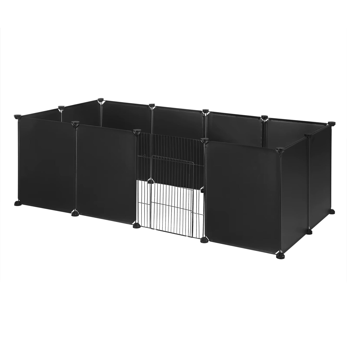 Pet Playpen DIY Metal Wire Exercise Modular Enclosure with Door Small Animals Cage for Guinea Pig Rabbit Gerbil Hedgehog Pet Run