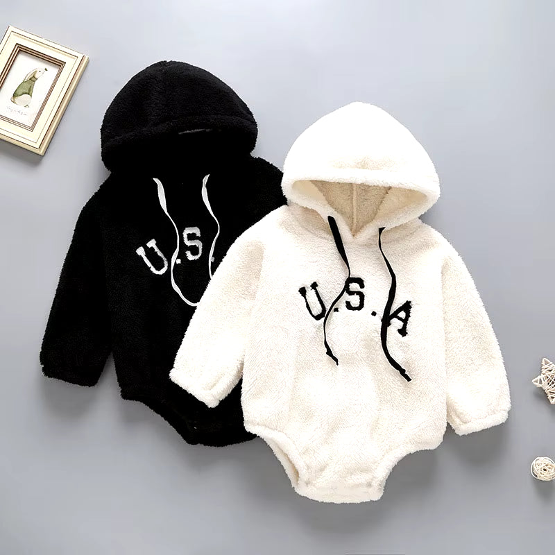 Girls Boys Romper New Born Baby Clothes 2022 Korean Version of the Spring Baby Girl Romper Baby Plush Jumpsuit Baby Out Clothes